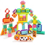 집콕 놀이 농장 블럭 아기 장난감 교구 나무 2살 영아 : 지미앤제이미