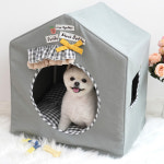 패리스독 리본 프레임 하우스 핑크/그레이 : 마이펫ON