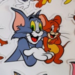 클래식 캐릭터 -톰과제리 빅사이즈 스티커 50장 노트북 장식 캐리어스티커 : 엘리펀샵