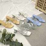 [모브딜라잇shoe] 끈 엑스 스트랩힐 뮬 6cm (4color) g1073 : 모브딜라잇