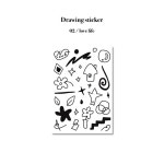 드로잉 스티커 02 / love life : 히피딩키드