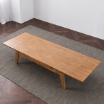 고무나무 원목 확장형 좌식 거실 소파 테이블 4인 6인 식탁 탁자 밥상 넓은 낮은 길이조절 슬라이딩 접이식 110,160x60 : 행쏘마켓