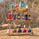 팩토리장 감성 캠핑 우드쉘프 3단 캠핑선반 수납장 키친 테이블 원목 정리대 : 팩토리장