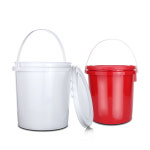 플라포유 HDPE 용기 4L 환 원형 페일통 바케스 버킷 백색 적색 40개입 : 플라포유
