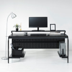 NOOMA 누마 델타 1인용 게이밍 컴퓨터 책상 B형 낮은 선반형 1240 1400 1600 1800 : NOOMA 누마