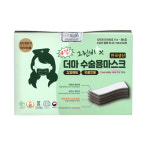 국산 대형 덴탈마스크 수술용 4중 비말차단 블랙 식약처허가 그린비 여름용 의약외품 : 셀링크