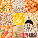 (무배)떡국뻥튀기 떡뻥 1kg 추억의 옛날 과자 앵두콘 쌀튀밥 강냉이 앵두콘 마카로니 : 까까대장