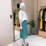 BASKA3131-BL 베네통 프린트 밴딩 플리츠 스커트(블루) : 롯데 광교점 베네통