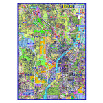 오산시내 종합운동장 안내도 코팅형 150cmx210cm : 지도닷컴