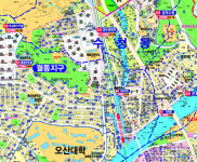 오산시내 종합운동장 안내도 코팅형 150cmx210cm : 지도닷컴