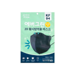 에버그린 블랙 새부리형 2D 황사 방역 마스크 대형 KF94 개별포장 1매입 : 내니클린