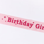 생일 어깨띠 Birthday Gril 핑크 : 파티플러스