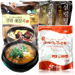 선봉식품 베스트 실온(양평해장국+소갈비탕+설렁탕+뼈해장국) 4봉세트 국밥 한끼식사 찌개 : 하남이조