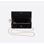 디올 레이디 월렛 유광 블랙 장지갑 미니백 LADY DIOR WALLET S0020OVRB_M900 : 마블 아치