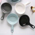 손잡이접시 손잡이 먹방 캠핑 디저트 떡볶이 앞접시 그릇 손잡이앞접시 먹 : 마켓여왕