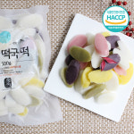 우리 농산물로 만든 흰 떡국떡/오색 떡국떡 500gx2 : 친환경팔도