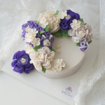 앙금플라워떡케이크  로즈로맨틱 크레센트 3호 달떡구르미 동탄 수원 오산 생신 기념일 돌잔치 환갑 칠순 팔순 떡케익 : 고급수제... 