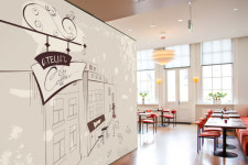 카페벽지 거리풍경 그림벽지 13503 : 풍경디자인월