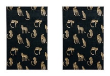 꼬꼬모 거실 유니크 표범 블랙 러그 카페트 매트 : 꼬꼬모