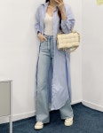 스트라이프 루즈핏 셔츠 데일리 롱 원피스 : 블룸-bloom