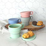 [온홈] 실리콘 접이식 파스텔 컵 모그컵 휴대용 양치 유아 : 온홈