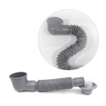 소변기 오토 편심 배수관 자바라형 ( 트랩 내장형 전용) : 해림바스