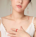 [cozyan] 사이암 크리스탈 롱드롭 귀걸이 : COZYAN