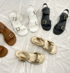 [모브딜라잇shoe] 투 버클 스트랩 슬링백 샌들 (4color) h8220 : 모브딜라잇