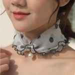 목커버 명품스타일스카프 스카프활용 와이어 자석 명품쁘띠 20대 호피 윤아 성유리 땡땡이 : 원투데이
