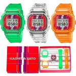 무료 배송 일본 정품 카시오 CASIO KASHIWA SATO 인기 석영 시계 남성 타입 시계 DWE-5600KS-7JR 기준 달아 밴드 3 종 한정 시계... 