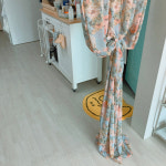 고요하우스 패럿 플라워 쉬폰커튼 빈티지 차르르 거실커튼 : 고요하우스