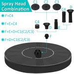 태양 광 발전 물 분수 야외 펌프 조류 목욕 연못 폭포 정원 장식 1.4W 부동  18 : 와마트