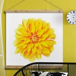 ps479-패브릭포스터 90CmX90Cm-태양을닮은달리아꽃 : 원츄