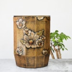 고색한지공예 바람꽃 잡곡항아리 20kg, 쌀통 단지 십이각, 다련한지공예 : 다련한지공예