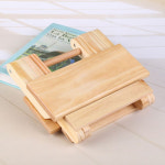 원목 접이식 의자 접는 간이 발판 미니 폴딩 나무 의자 보조 디딤대 : 리브문