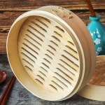 상업용 가정용 대나무 만두 찜기 찐빵 작은 기선 가구 손으로 만든 기선 커버 : 헤이데이상점