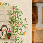 [달달한 아침] 초록담쟁이 그림 캔버스 액자 감성 일러스트 거실 인테리어 선물 : 초록담쟁이 감성마켓