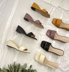 [모브딜라잇shoe] 베이직 웨지힐 뮬 슬리퍼 (4color) g1077 : 모브딜라잇