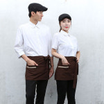 AP-842 커피 외주머니 포인트 미니앞치마  참존어패럴 참존까운 허리 남여공용 카페 식당 단체 남여 홀 서빙  요리앞치마 : 참존어패럴