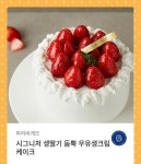 파리바게트 시그니처 생딸기 듬뿍 우유생크림 케이크 : 개꿀티콘
