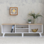 준우드 NEW 다비 거실장 1200 오픈형 TV 티비장 티비다이 : 주식회사 준우드 스토어