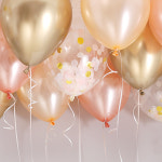 천장풍선 컨페티 로즈부띠끄 20개 세트 생일파티 브라이덜샤워 풍선 : 파티콤마