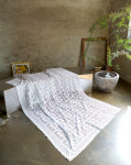 블랑쉬 내추럴 화이트 팔각 플라워 모티브 블랭킷 뜨개 러너130x180 : 블랑쉬하우스