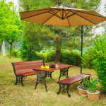 소나무 원목 심플 등받이 벤치 의자 3/4인용 펜션 야외 정원 베란다 주물 벤치 의자 : 가구컴퍼스