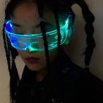 (고급형) 주다사고글 사이버펑크고글 LED 안경 클럽 파티소품 졸업사진컨셉 : 요물편의점