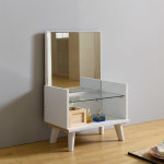 좌식 미니 틈새 거울 화장대 세트 파우더룸 서랍형 수납 원룸 작은 초등학생 주니어 중학생 : 리빙플라스크