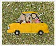 행복한 우리집 가족그림액자-유명화가 라이센스 캔버스 20호 (고급화이트관액자포함) : 에이미의그림이야기