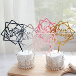 HBD 생일축하 케이크토퍼 픽 데코 장식 브라이덜샤워 아크릴 어린이집 남자친구 생신 커플 : 세상을 흔든 이큐컴퍼니