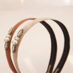 효주st 헤어밴드 큐빅 진주 패브릭 머리띠(2colors) H0548 : 제이로렌