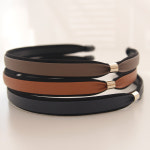 지민st 헤어밴드 심플 레더 가죽 골드링 머리띠(3colors) H0547 : 제이로렌